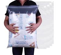 ATB-Foger 20Pcs Clear Zip Lock Clothes Bags Large Travel Clothes Storage Bags Resealable Large Plastic Luggage Pouch For coats, bulky clothes, bath towels and organizing 50 x 60 cm