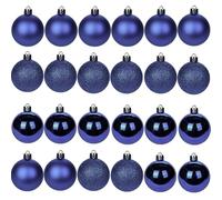 ATB-Foger 24 Blue Glittering Christmas tree decorations 3 cm Christmas baubles for holiday, wedding, party, home, festival, decorations