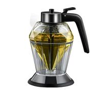 ATB-GIFT Honey dispenser no drip glass with stand, Honey jar with dipper, Maple syrup dispenser for Syrup, Sugar, Sauces, Condiments,Diamond shape(200ML)