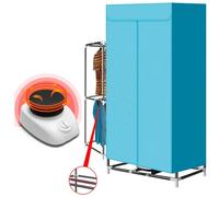 ATB-GIFT Portable Clothes Dryer, Efficient Indoor Electric Clothes Dryer, Mini Dryer with Dryer Bag for Appartments RV Travel(1000W-UK Plug)