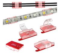 ATB- LED Strip Light Self-Adhesive Mounting Brackets and Clips,LED Strip Light Holder,Cable Wires Organizer Clips for Vehicle,Cabinet,Under-Counter, Kitchen,Living Room,Indoor (100PACK,Clear)