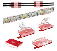 ATB Future LED Strip Light Self-Adhesive Mounting Brackets and Clips,LED Strip Light Holder,Cable Wires Organizer Clips for Vehicle,Cabinet,Under-Counter, Kitchen,Living Room,Shoppe,Outdoor (100PACK)