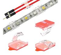 ATB-Future Clear Strip Light Clips,Self-Adhesive Mounting Brackets Holder and hanger For LED Strip Light 8MM and 10MM Width,Cable Wires Organizer Clips (100PACK+100PCS Screws)