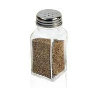ATB Salt Pepper Shakers-Farmhouse Style Spice Shaker, Keep Fresh Glass Salt Shakers, Screw Stainless Steel Lid Pepper Shaker, for a Variety of Seasonings (Rectangular)