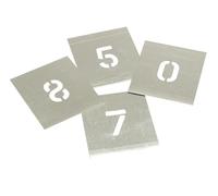 ATB zinc Stencil Set with 1½-inch Figures Provides Clear, Reusable numbering for Marking crates, Tools, Boxes and Signage Using Paint, Ink or Spray.