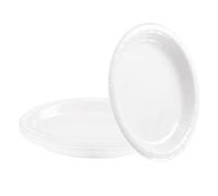 ATBEAMEN 16PCS White Paper Plates 23cm, Disposable 9 inch Solid Color Round Dinner Tableware Party for Birthday, BBQs, Picnic, Kids Shower Supplies (Partypack-atb)