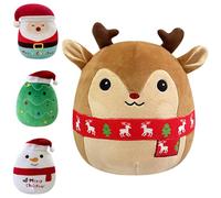 ATBEAMEN 20cm Christmas Plushies Plush Reindeer Toy for Kids,Cute Xmas Squishy Christmas Plush Pillow Toy Soft Toy 8" Stuffed Animal Reindeer Plushies Toys for Girls Boys Gift Xmas Cuddly Toy