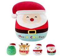 ATBEAMEN 20cm Christmas Plushies Plush Santa Toy for Kids,Cute Xmas Santa Claus Squishy Christmas Plush Pillow Toy Soft Toy 8" Stuffed Animal Plushies Toys for Girls Boys Gift Xmas Cuddly Toy