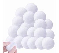 ATBEAMEN 20Pcs 7cm White Elf Christmas Snowballs Indoor Snowball,Soft Fake Christmas Snowballs,Indoor Kids Snow Fight,Realistic Artificial Snowballs for Winter Game,Snow Fights,Xmas Trees,Home Decor