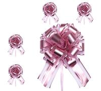 ATBEAMEN 5pcs 7inch Large Pink Pull Bows Wrapping Ribbon, Polypropylene, Wedding, Valentine's, Birthday, Christmas, Special Occasions