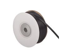 ATBEAMEN Black Ribbon 3mm for Gift Wrapping 91M, Double Sided Black Satin Ribbon 3mm Thick Fabric Ribbon for Crafting Cake Ribbon,Hair Bow Ribbon,Balloon,Halloween Decoration,Wedding Car Ribbon