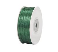 ATBEAMEN Dark Green Ribbon 3mm for Gift Wrapping 91m, Double Sided Dark Green Satin Ribbon 3mm Thick Fabric Ribbon for Crafting Cake Ribbon,Hair Bow Ribbon,Christmas Decoration,Wedding Car Ribbon