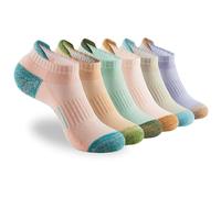 ATBITER Ankle Socks Women's With Cushioned Athletic Running No Show Low Cut Tab Socks 6-Pairs, 6pairs-cute Sorbet Colors, 4-7 EU