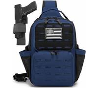 ATBP Tactical Holster Sling Crossbody Backpack Range Shoulder Bag Water Bottle Radio Holder 6 Elastic Slots Laser Cut