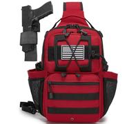 ATBP Tactical Sling Backpack Holster Shoulder Crossbody Range Bag 15L Mens Water Bottle Holder Radio Pouch 6 Elastic Slots