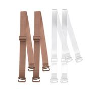 Atbuty Strapless Bodysuit Bra Straps Elastic Adjustable Shoulder Straps with Clear Bra Straps, Sienna, Small