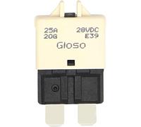 ATC Circuit Breaker Blade Fuse DC28V 5A / 10A / 15A / 20A / 25A / 30A Manual Reset Backup Adapter for Car Truck Boat Marine Protected circuits (Color : 25a)