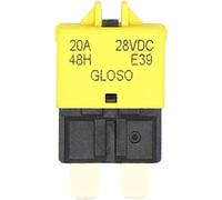 ATC Circuit Breaker Blade Fuse DC28V 5A / 10A / 15A / 20A / 25A / 30A Manual Reset Backup Adapter for Car Truck Boat Marine Protected circuits (Color : 20a)