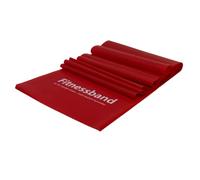 ATC Handels GmbH Fitness Band 1.5 m, 2.5 m, 5.5 m and 25 m x 15.5 cm in 6 Different Thicknesses, Resistance Band, Exercise Band, Sports Band, Strength Training and Yoga, 2.5 m Light Red