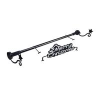 ATDAWN Front Door Garland Hanger, Single Door Easter Decor, Adjustable Width 35-46 Inches, Black Iron Rectangular Hanger, No Nails or Screws