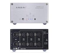 AtDcNeVh XLR 3 in 1 Out Audio Switcher, 3-Way XLR Balanced Audio Switch Converter - XLR Speakers Amplifiers Audio Selector Box - with Remote Control