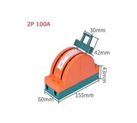 ATDJKVYH 5PC Two-way Knife Switch 220V Household 2P Two-phase 100A Double Throw Reverse Conversion Knife Switch Isolation Photovoltaic(2P 100A)