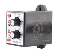 ATDV ND Twin Timer Relay AC Multi Section Knob Control Time Switch for ON OFF Continuous Action CMOS IC Power Saving Timing Device with Multiple Time Range Settings
