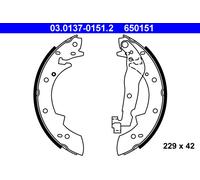 ATE 03.0137-0151.2 Brake Shoe Set for BMW,RENAULT