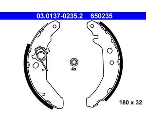 ATE 03.0137-0235.2 Brake Shoe Set for FORD