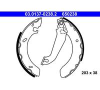 ATE 03.0137-0238.2 Brake Shoe Set for FORD
