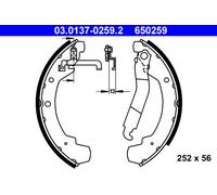 ATE 03.0137-0259.2 Brake Shoe Set for VW
