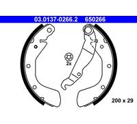 ATE 03.0137-0266.2 Brake Shoe Set for CHEVROLET,OPEL,VAUXHALL