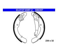 ATE 03.0137-0357.2 Brake Shoe Set