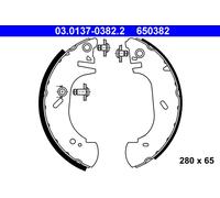 ATE Brake Shoe Set 03.0137-0382.2 - Rear - For Renault, Opel, Vauxhall