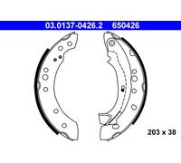 ATE Brake Shoe Set 03.0137-0426.2 - Rear, Fits Peugeot/Citroen C3 C2 1007 Enterprise 1.4L
