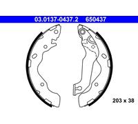 ATE 03.0137-0437.2 Brake Shoe Set