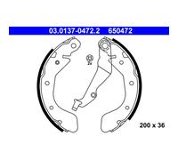 ATE Brake Shoe Set 03.0137-0472.2 - Rear for Chevrolet/Daewoo Aveo Kalos Spark Matiz Beat