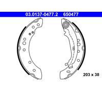ATE 03.0137-0477.2 Brake Shoe Set