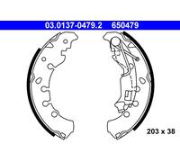 ATE 03.0137-0479.2 Brake Shoe Set for CHRYSLER,CITRO?N,DAIHATSU,FIAT,LANCIA,OPEL