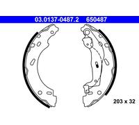 ATE 03.0137-0487.2 Brake Shoe Set