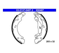 ATE Brake Shoe Set 03.0137-0487.2 Rear for SMART FORTWO Coupe, Cabrio, HATCH PEQUENO