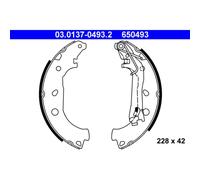 ATE 03.0137-0493.2 Brake Shoe Set Rear for Fiorino Bipper Nemo Qubo