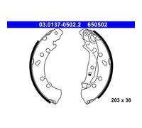 ATE 03.0137-0502.2 Brake Shoe Set Rear for Yaris / Vios Charade