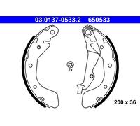 Brake shoes 03.0137-0533.2 ATE for VAUXHALL OPEL