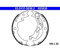 Brake Shoe Set, parking brake 03.0137-3036.2 ATE for CHEVROLET DAEWOO
