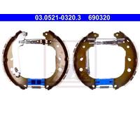 ATE Drum Brake Set 03.0521-0320.3 Pre-assembled for FIAT Doblo 1.2L