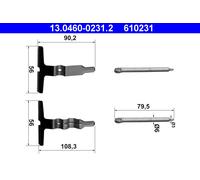 ATE 13.0460-0231.2 Accessory Kit, disc brake pad for MERCEDES-BENZ