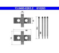 ATE 13.0460-0263.2 Accessory Kit, disc brake pad for MERCEDES-BENZ