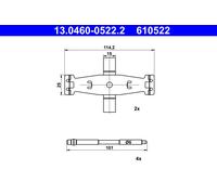 ATE 13.0460-0522.2 Brake pad fitting kit