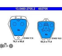 ATE 13.0460-2705.2 Brake pad set